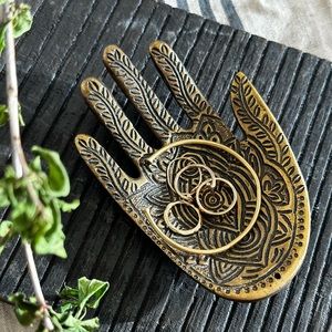 !!!SOLD!!!Urban Outfitters Brass Hand Incence Burner/ Trinket Tray